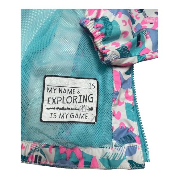 THE NORTH FACE Toddler Tailout Rain Jacket Size: 2T Color:White/Blue/Pink - Picture 5 of 12